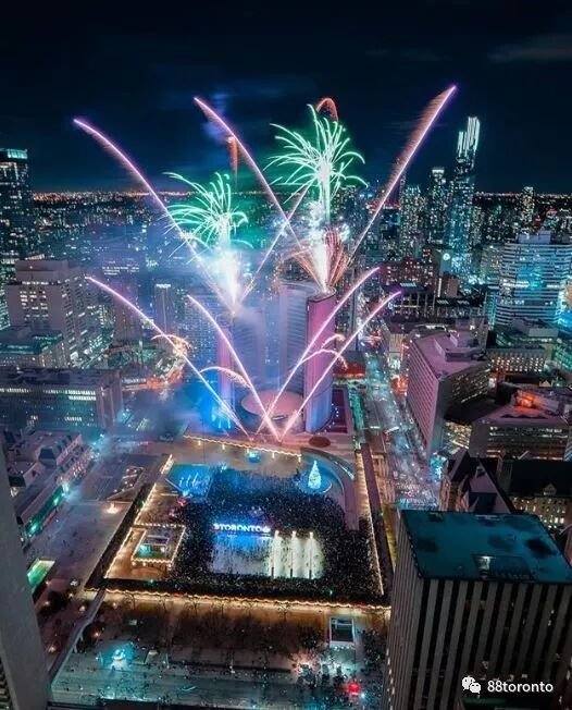 Fireworks fill the sky: Toronto lights a fire in winter